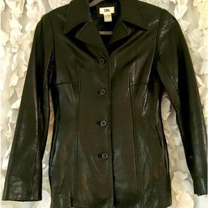 Vintage leather jacket.